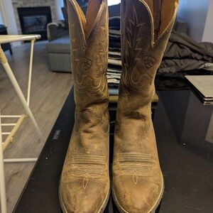 Ariat Tan Leather Cowboy Boots